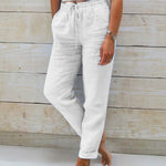 Pantalon Esteralda En Coton & Lin avec taille élastiqué