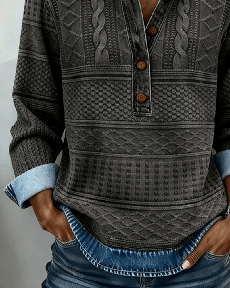 Livia – Top met kraag en knoopsluiting