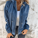 Ella™ | Cord-Kapuzenjacke mit Reißverschluss
