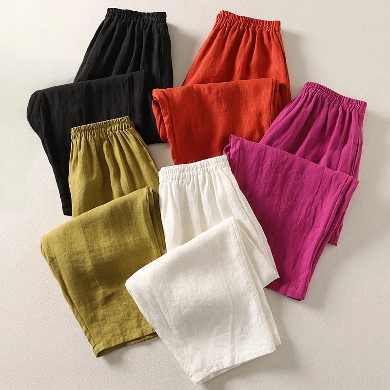 Amalia™ – Flowing Cotton and Linen Trousers