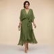 MARTA™ | VESTIDO DE CHIFFON CON ESCOTE EN V