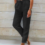 Pantalon Esteralda En Coton & Lin avec taille élastiqué