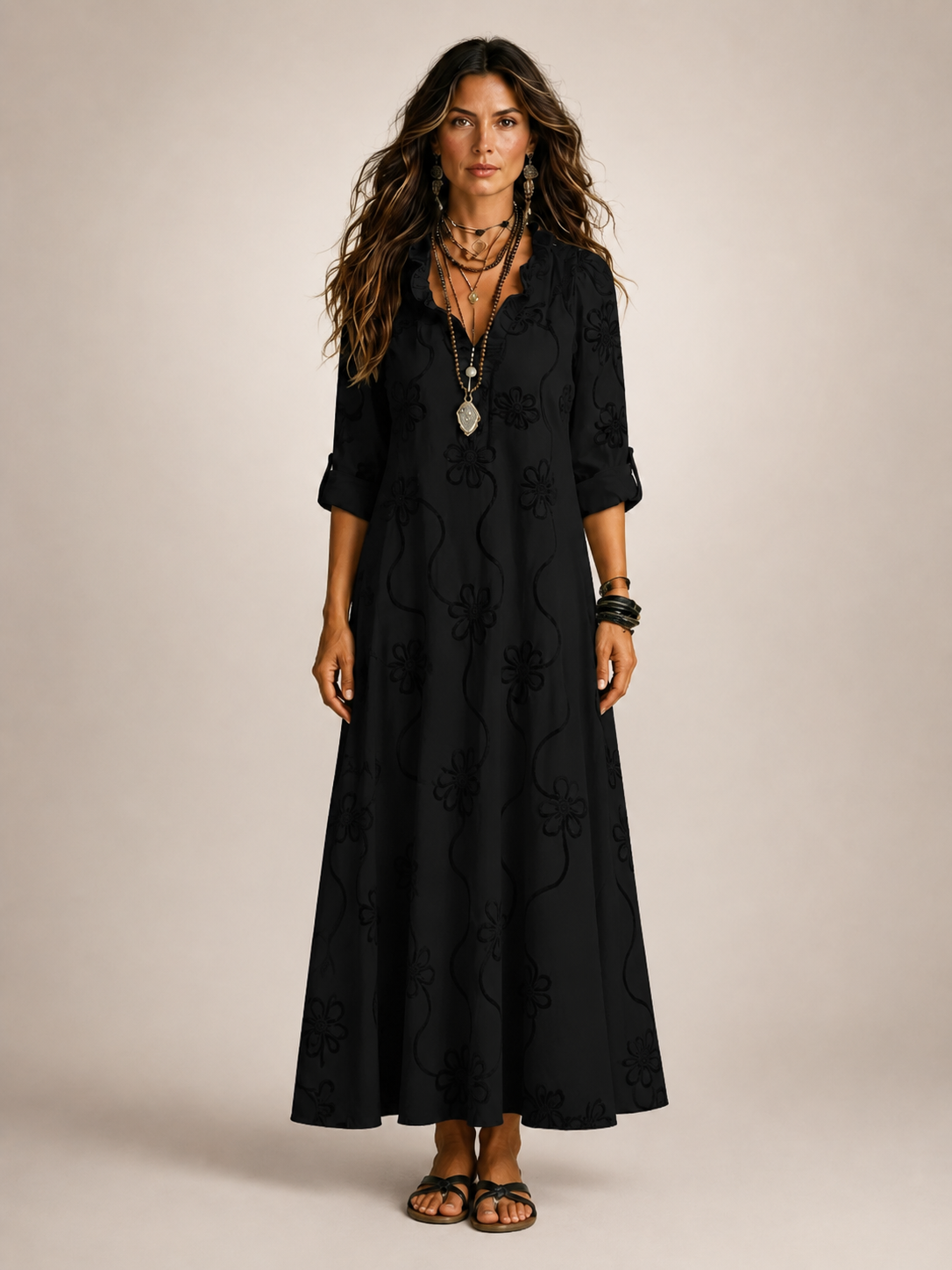 Merle | Tummy-concealing floral summer dress