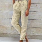 Pantalon Esteralda En Coton & Lin avec taille élastiqué