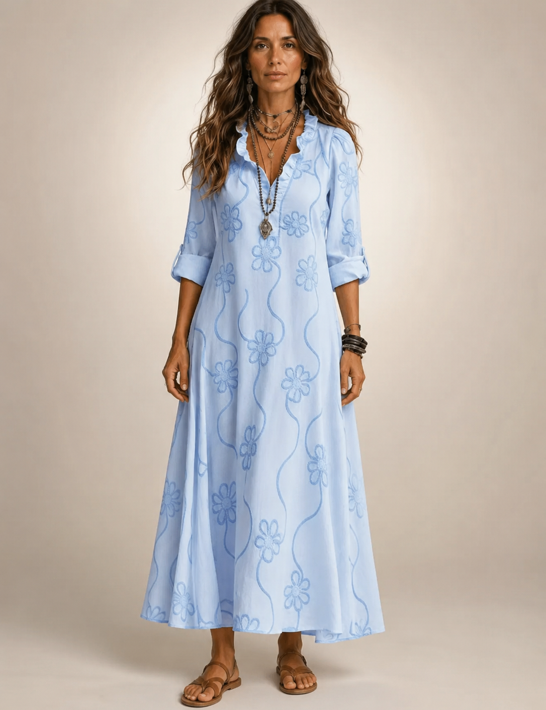 Merle | Tummy-concealing floral summer dress