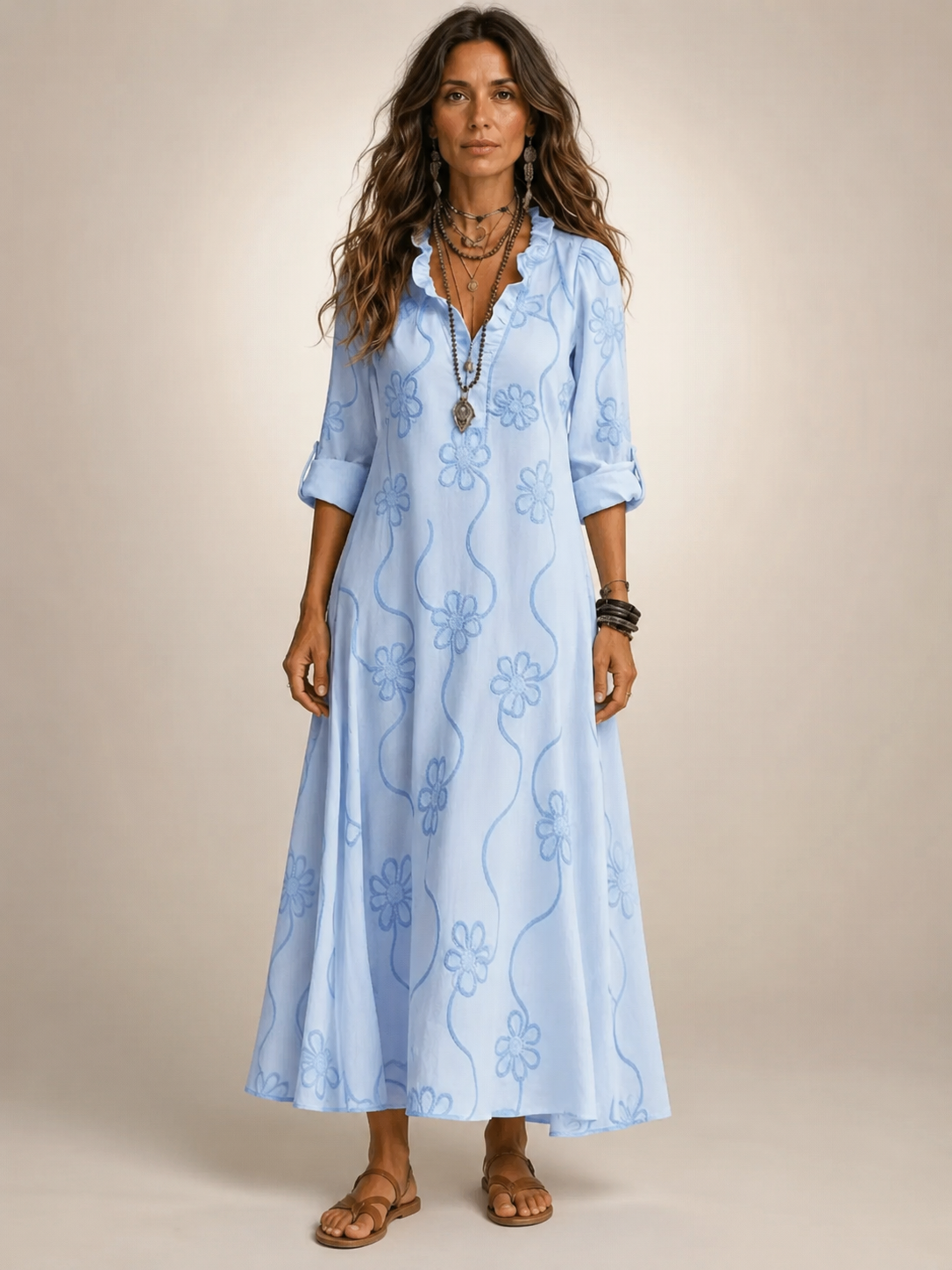 Merle | Tummy-concealing floral summer dress