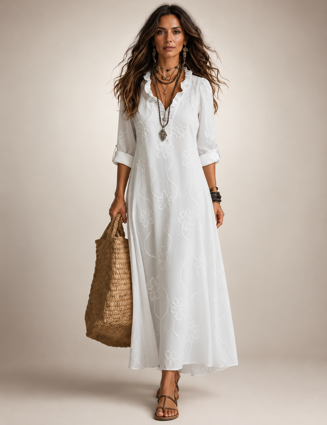 Merle | Tummy-concealing floral summer dress