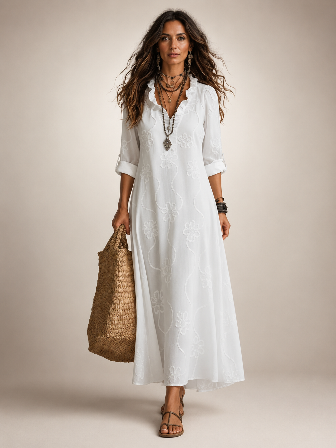 Merle | Tummy-concealing floral summer dress