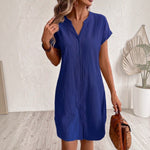Tess™ | Elegant and comfortable linen shirt dress
