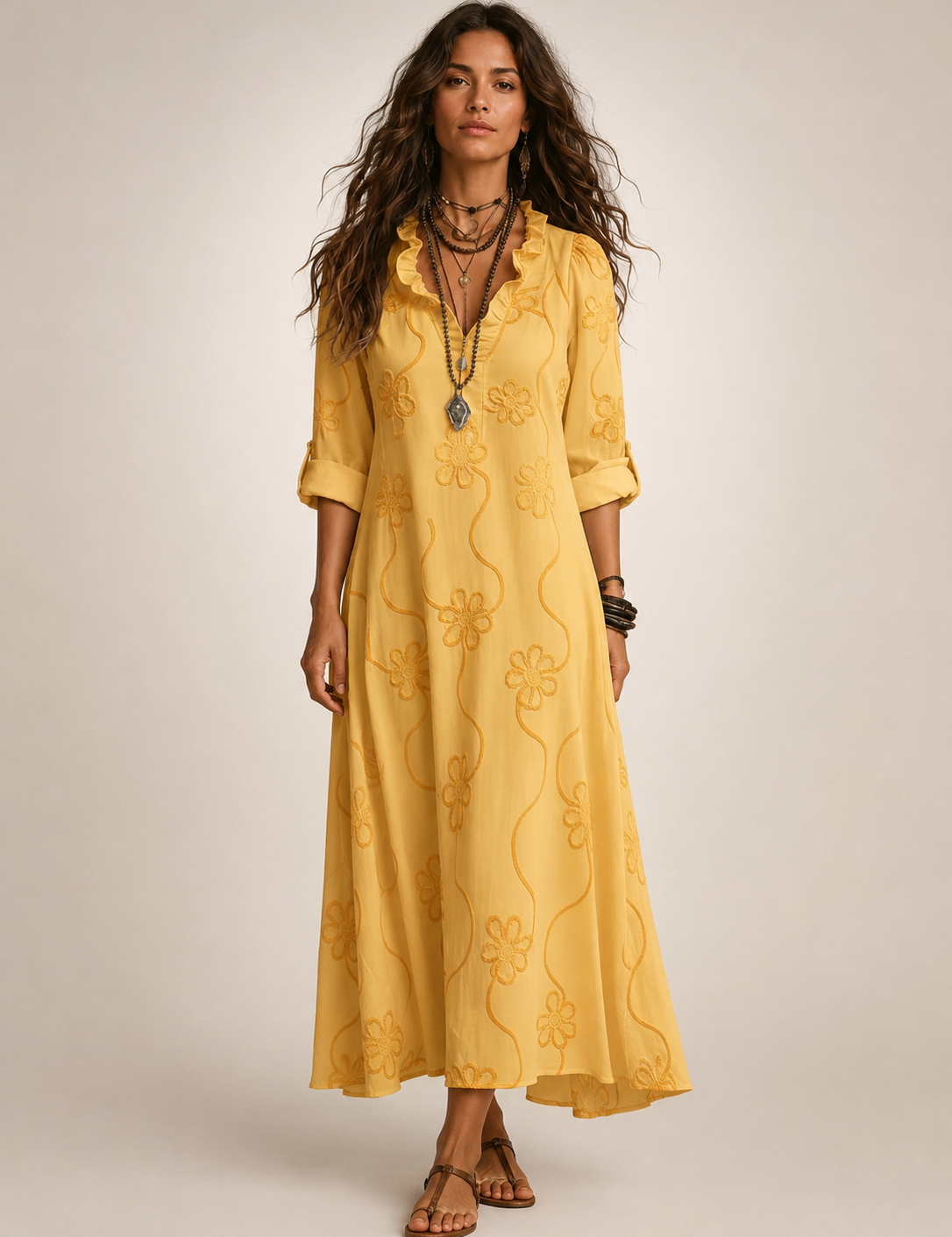 Merle | Tummy-concealing floral summer dress