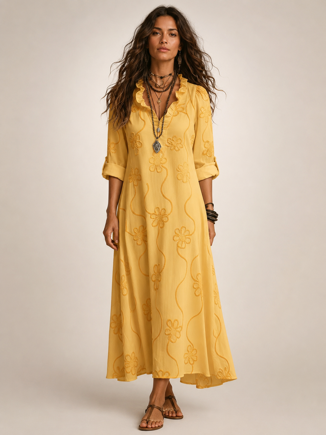 Merle | Tummy-concealing floral summer dress