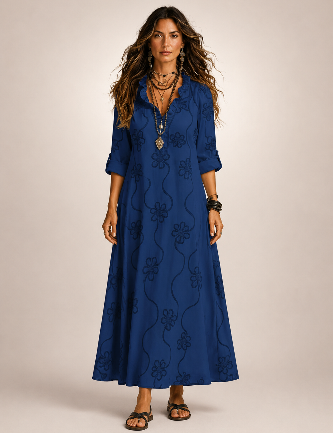 Merle | Tummy-concealing floral summer dress