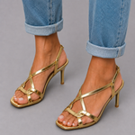 Valeria™ | Gold Heels Elegance Comfort