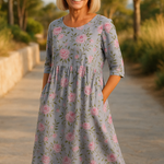 Eliza | Relaxed Midi Dress - Effortless Elegance, Everyday Comfort