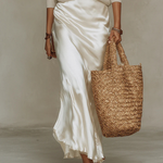 Elena | Midi Satin Dress with Included Sweater
