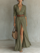 Willow Dress — Long Sleeve Maxi with Shirt Collar