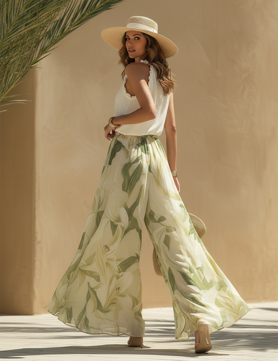 Lyselle™ | Elegante Luchtige Set met Bloemenprint