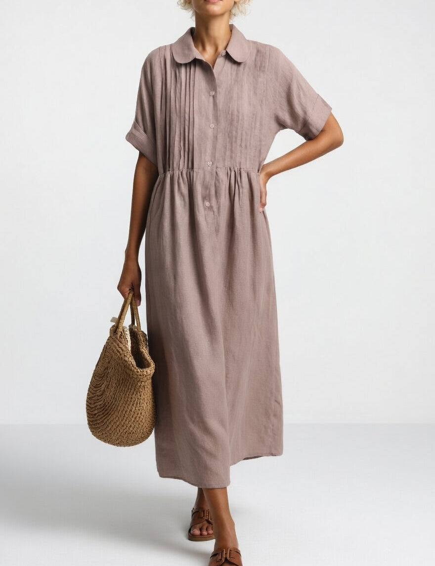 Lysandra™ — Fluid Summer Shirt Dress
