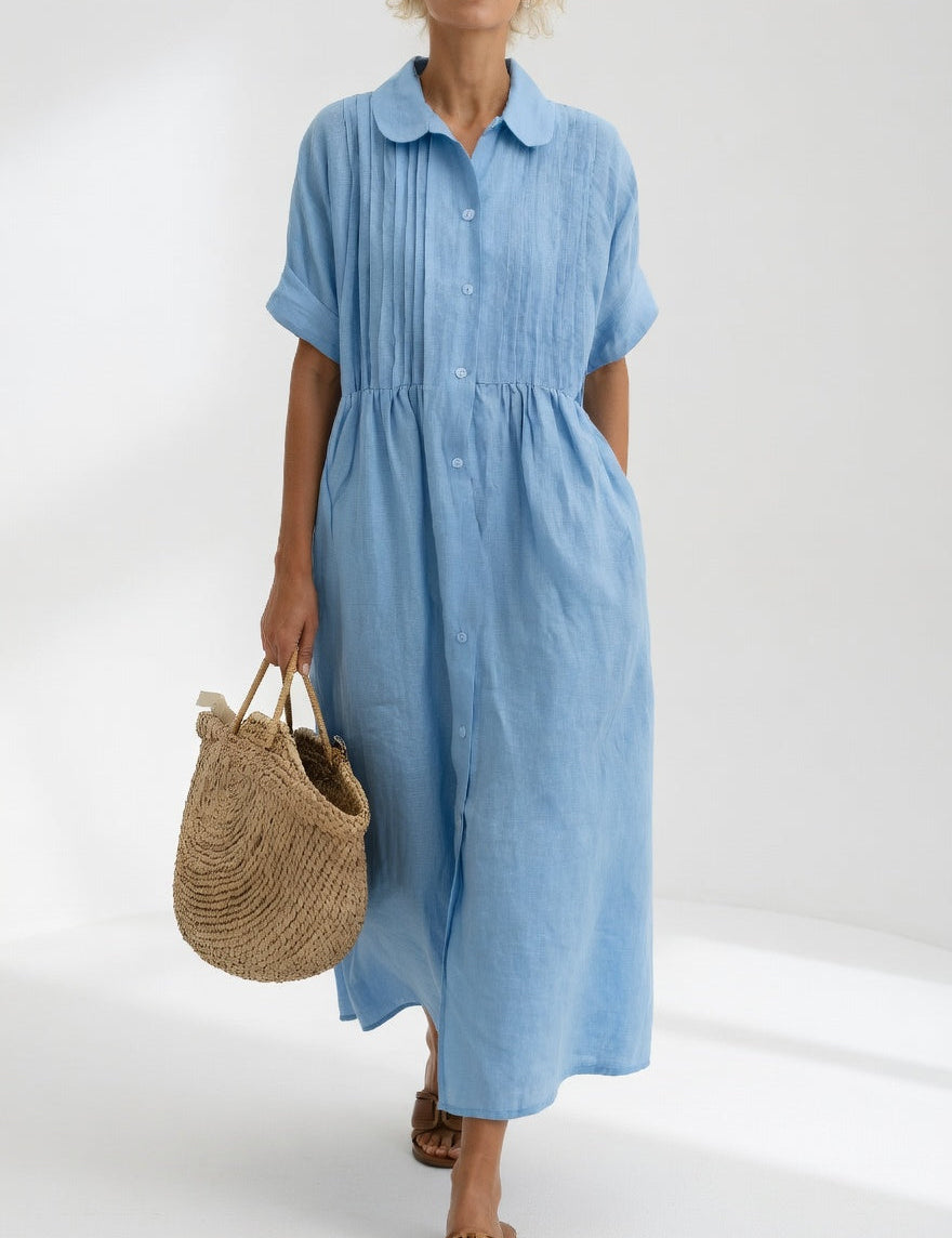 Lysandra™ — Fluid Summer Shirt Dress