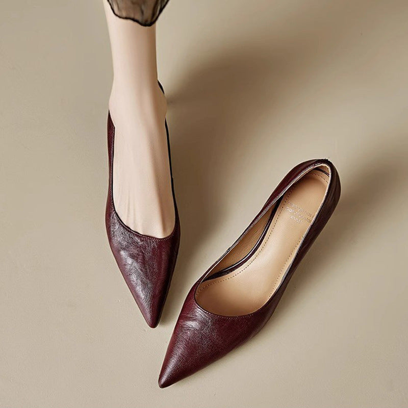 Elar Genuine Leather Heels