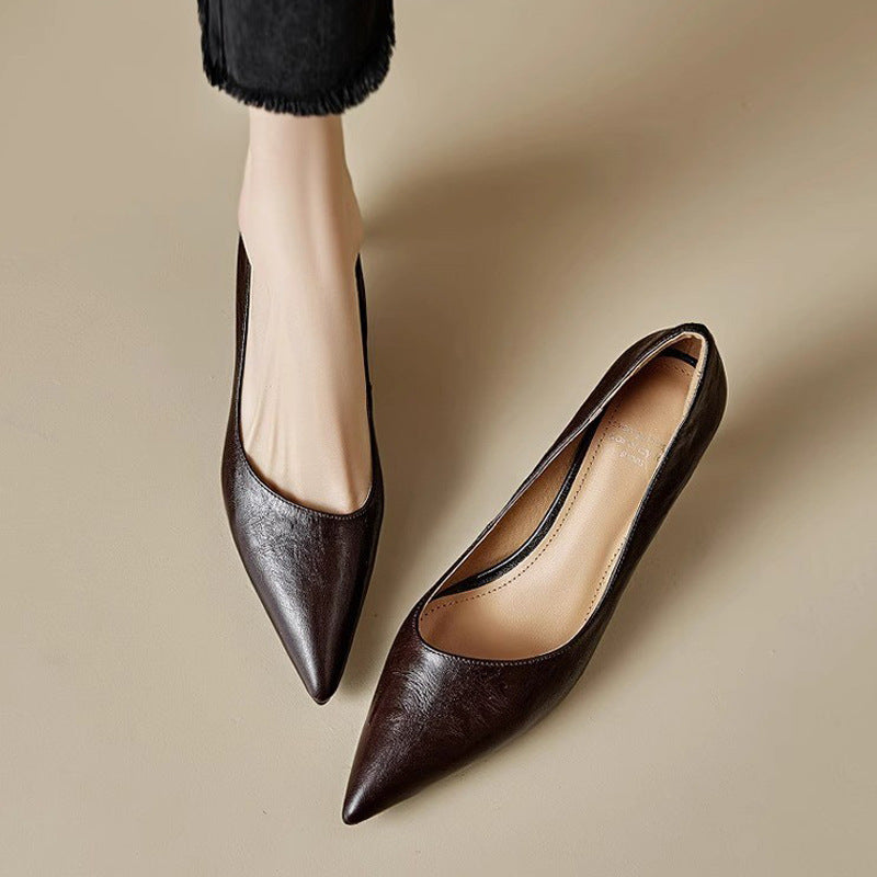 Elar Genuine Leather Heels