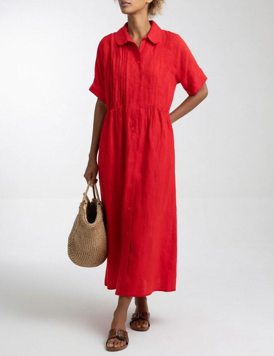 Lysandra™ — Fluid Summer Shirt Dress
