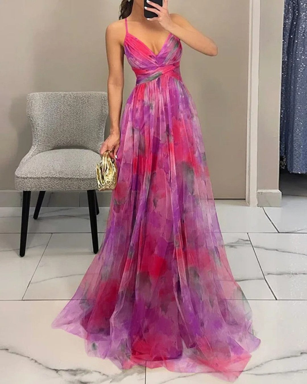 DELACROIX | Robe Maxi Élégance Florale (ÉDITION LIMITÉE!)