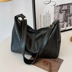PU-Leder Pendler Mode Vintage Casual Tote Bag Maillard Stilvolle Umhängetaschen für Frauen Textur Große Kapazität Temperament