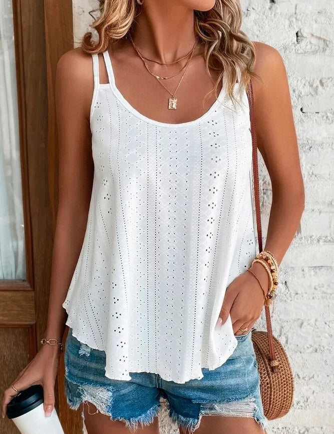 Große Größe 5xl Frauen Freizeit Einfache Boho Camis Tops frauen Aushöhlen Top Pullover Neue Sommer Casual Strand Shirts kleidung