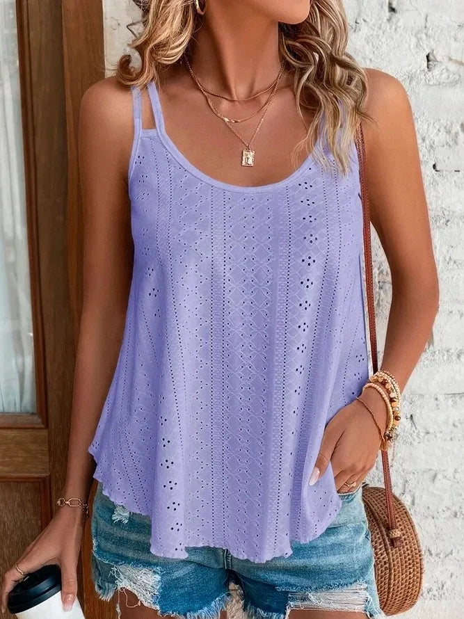 Große Größe 5xl Frauen Freizeit Einfache Boho Camis Tops frauen Aushöhlen Top Pullover Neue Sommer Casual Strand Shirts kleidung