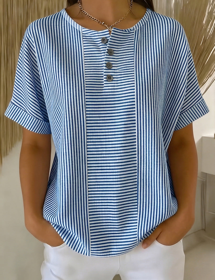 Belle | Relaxed Striped  Blouse