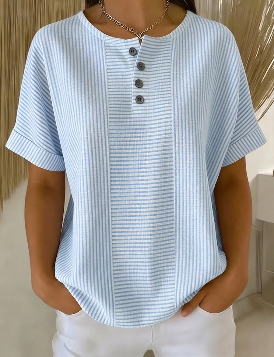 Belle | Relaxed Striped  Blouse