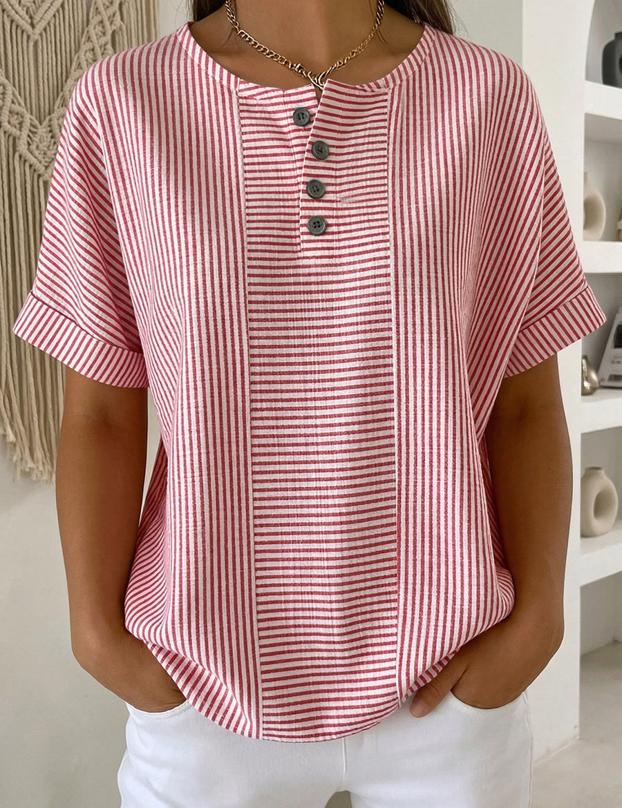 Belle | Relaxed Striped  Blouse