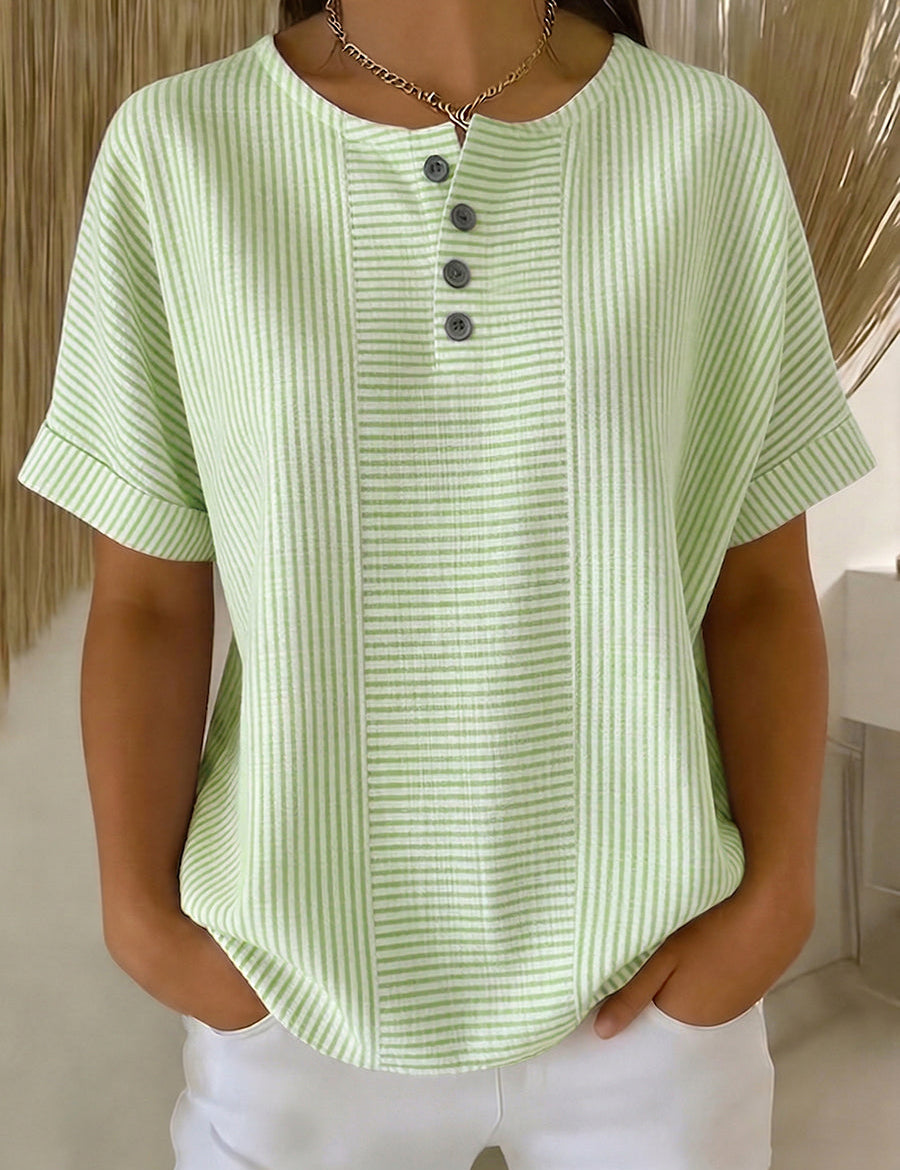 Belle | Relaxed Striped  Blouse