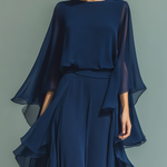 Aurora | Completo Elegante in Chiffon con Volant