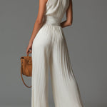 Combinaison Zsófia - Combinaison en chiffon blanc plissé