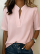 Margaux | Chic V-Neck Blouse with Gold Detail