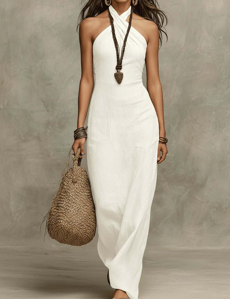 Emilia | Vestido Arena Sofisticado