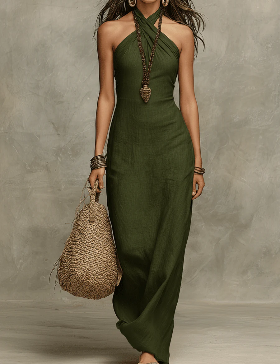 Emilia | Vestido Arena Sofisticado