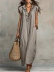 Emma | Langes Kleid im Boho-Stil aus Leinen und Baumwolle