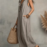 Camélia | Robe Longue Bohème En Lin Et Coton