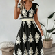 Candela - Vestido maxi barroco con escote en V