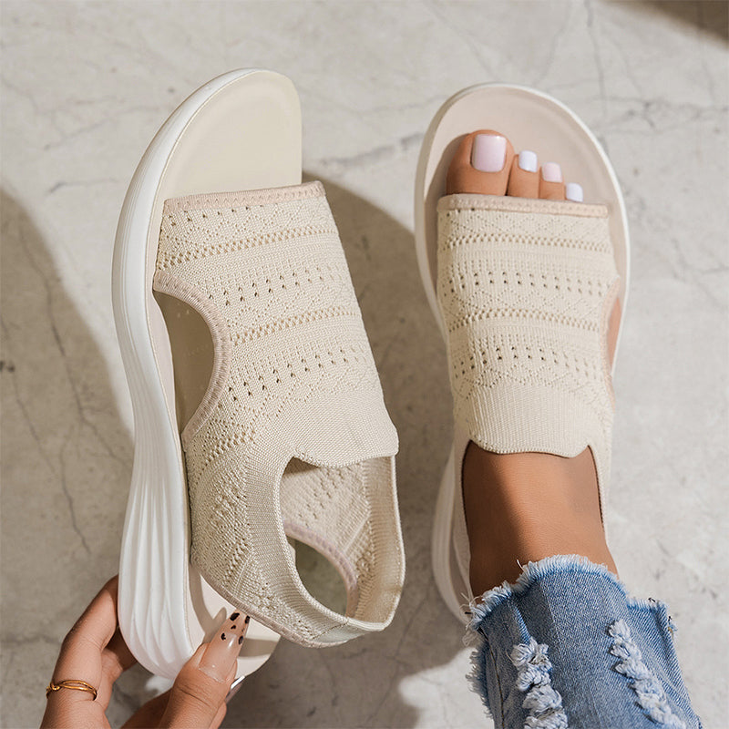 Anne™ | Platform sandals, made of breathable material for women