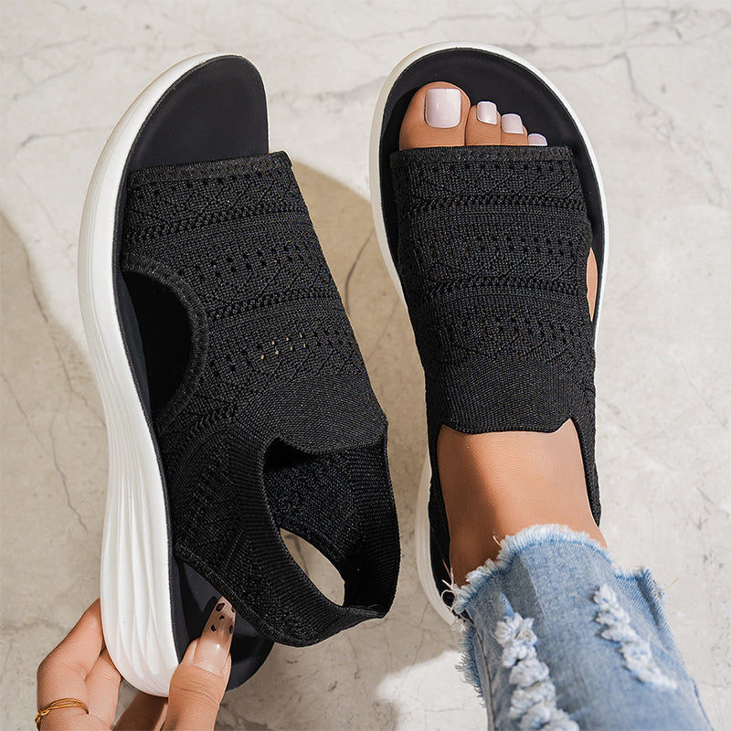 Anne™ | Platform sandals, made of breathable material for women