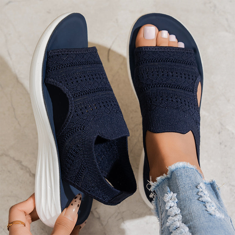 Anne™ | Platform sandals, made of breathable material for women