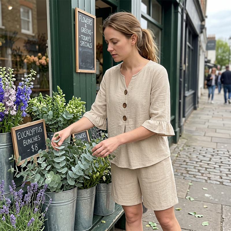 Silvia - Two-Piece Casual Cotton Set