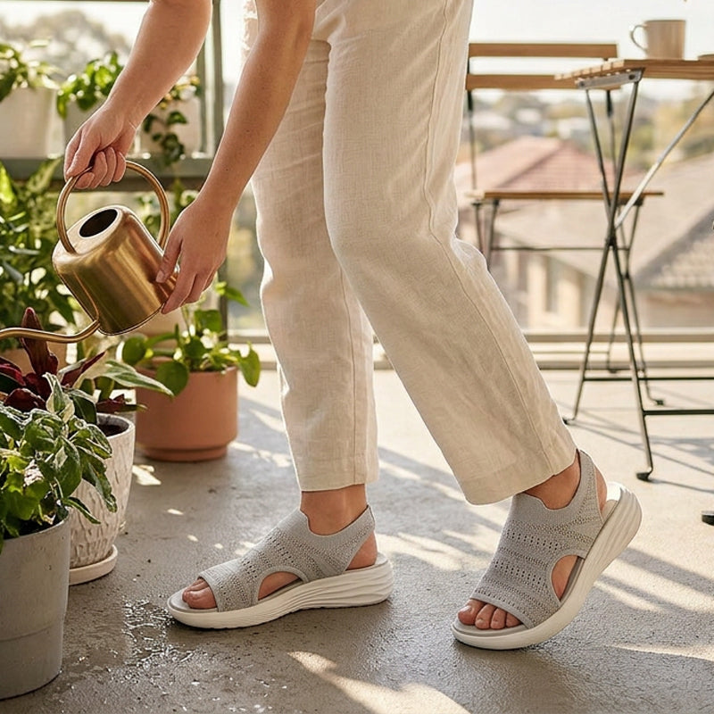 Anne™ | Platform sandals, made of breathable material for women