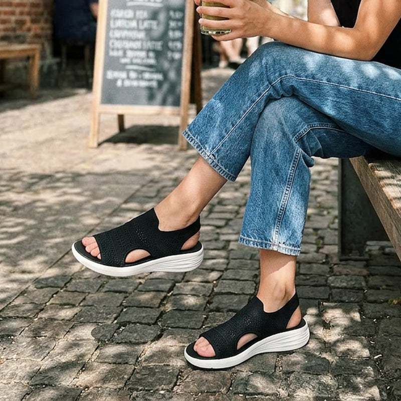 Anne™ | Platform sandals, made of breathable material for women